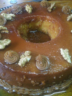Una foto de Budín de pan con flan al horno muy fácil