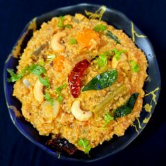 A picture of Thinai (Foxtail Millet) Sambar Sadam.