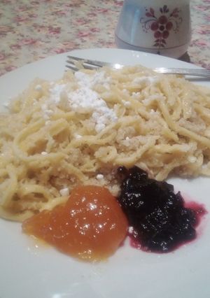 Grízes tészta, házi készítésű tésztából recept fotója