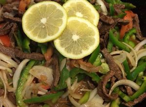 Una foto de Fajitas de res (Tampiqueña)