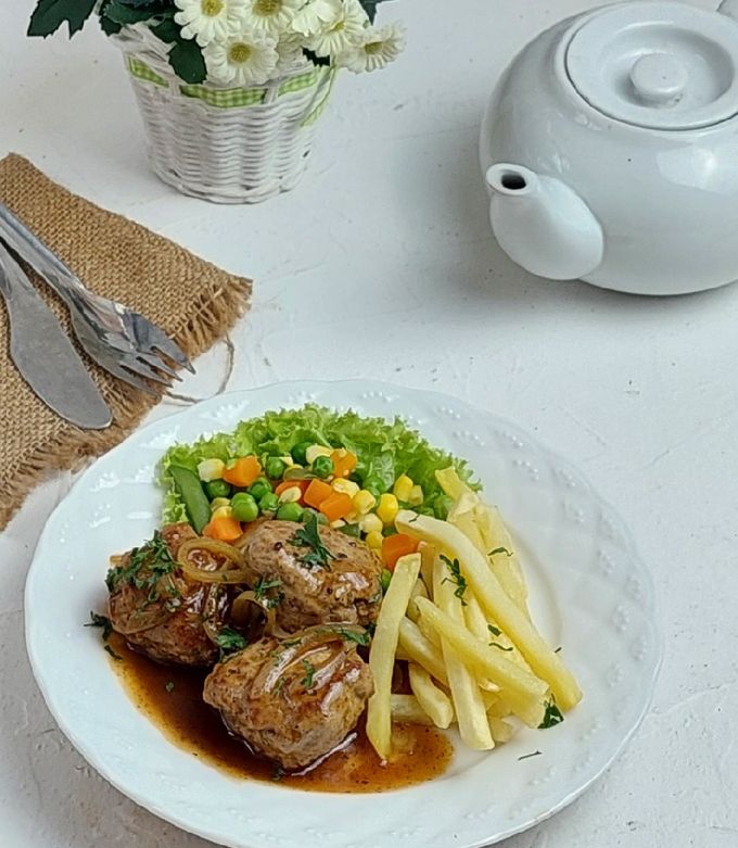 Foto resep 611. Steak Daging Giling