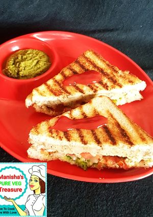 A picture of Mix Veg Grilled Sandwich.