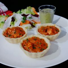A picture of Paneer Makhani Tarts.