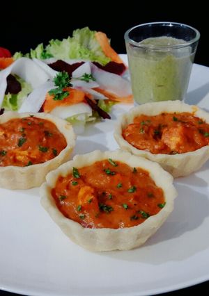 A picture of Paneer Makhani Tarts.