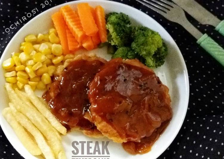 Resep Steak Tempe Saus Lada Hitam oleh ochirosi Cookpad