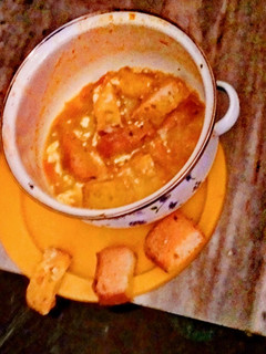 A picture of Tomato soup without onion n garlic.