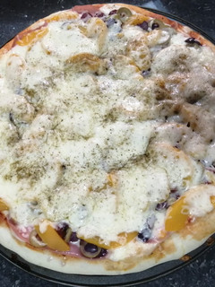 Una foto de Pizza de durazno a mi estilo