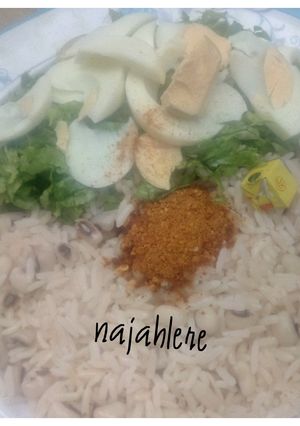 A picture of Rice and beans(garau garau).