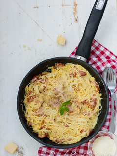 Una foto de Spaghetti Carbonara autenticos