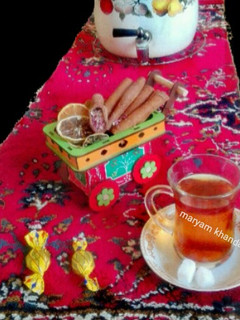 عکسی از دستور چایی گل محمدی