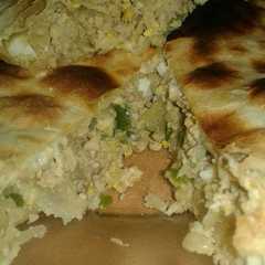 Una foto de Tarta de pollo!! Con masa casera