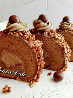 Foto resep Mocca Nougat Roll Cake