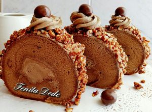 Foto resep Mocca Nougat Roll Cake