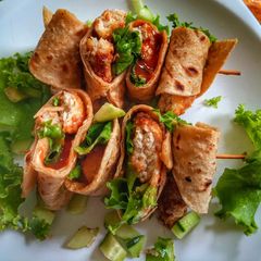A picture of One Bite Chicken Tortilla Wraps.