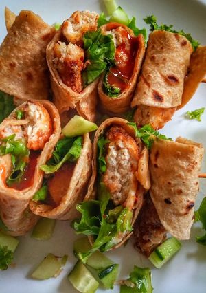 A picture of One Bite Chicken Tortilla Wraps.