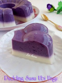 Foto resep Pudding Susu Ubi Ungu