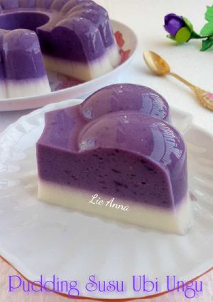 Foto resep Pudding Susu Ubi Ungu