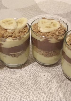 Banános pohárkrém recept fotója