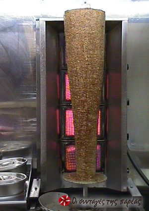 A picture of Gyros from ground meat.