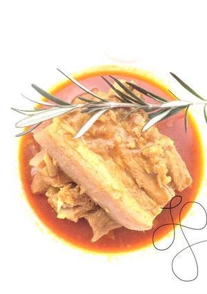 A picture of Pork Belly Curry With Rosemary.