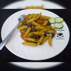 A picture of Stirred fry macaroni.
