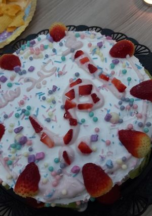 صورة لوصفة كيكه عيد الام بالكريمه