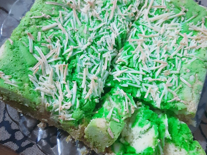 Langkah Mudah untuk Menyiapkan Bolu Sifon Pandan Keju 3 telur Anti Gagal