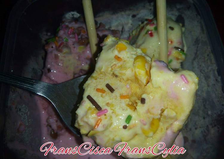 Aiskrim Potong Kacang Merah & Jagung