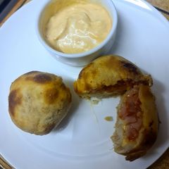 A picture of Air fried pizza balls snack.