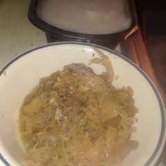 A picture of Lucky New Year's Crockpot Pork and Kraut.