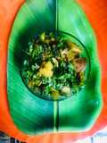 Leftover potato and methi sabji