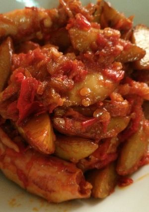 Foto resep Jengkol balado cumi asin