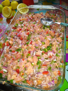 Una foto de Ceviche de salmón