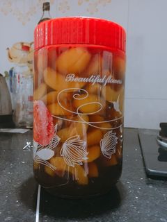 Hình của món Trà đào ngâm đường.