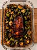 Honey-Glazed Pork Ribs with Roasted Brussels Sprouts