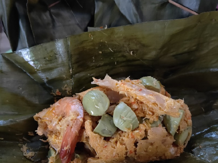 Resep Botok udang jamur pete Anti Gagal