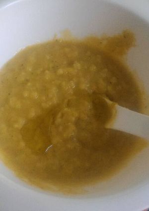 Foto resep MPASI 7 bulan bubur nasi salmon brokoli wortel