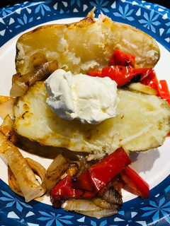 A picture of Grilled Baked Potatoes 🥔.