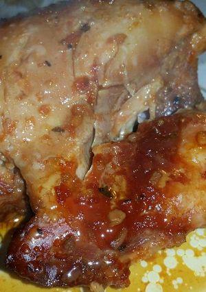 A picture of Honey Garlic Chicken Thighs.