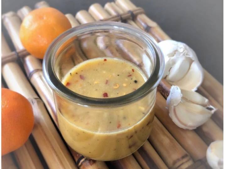 Easy Way Make Tangerine Garlic Mustard Salad dressing the Can Spoil the Tongue Makes you drool