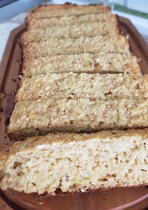 Una foto de Budín de manzana y avena
