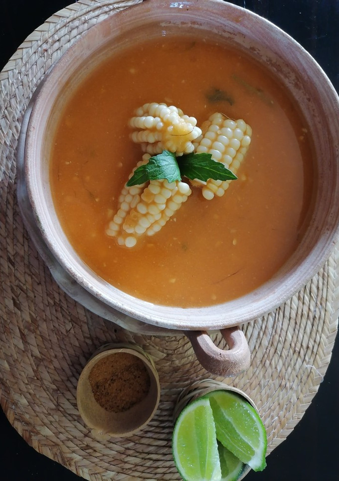 Una foto de Chile atole