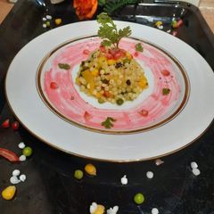 A picture of Sago Veggie Khichdi With Beetroot Raita.