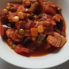 A picture of Speedy paprika vegetable and quorn one-pot.