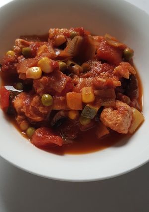 A picture of Speedy paprika vegetable and quorn one-pot.
