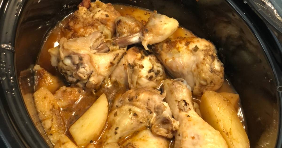 Pollo especiado con patatas en olla lenta Crockpot Receta de Dos Rombos en  la Cocina- Cookpad