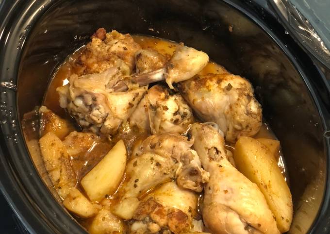 Pollo especiado con patatas en olla lenta Crockpot Receta de Dos Rombos en  la Cocina- Cookpad