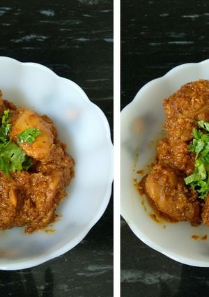 A picture of Sukha Chicken Malwani Touch.