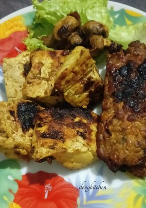 Foto resep 1265. Tahu dan Tempe Daun Jati Panggang