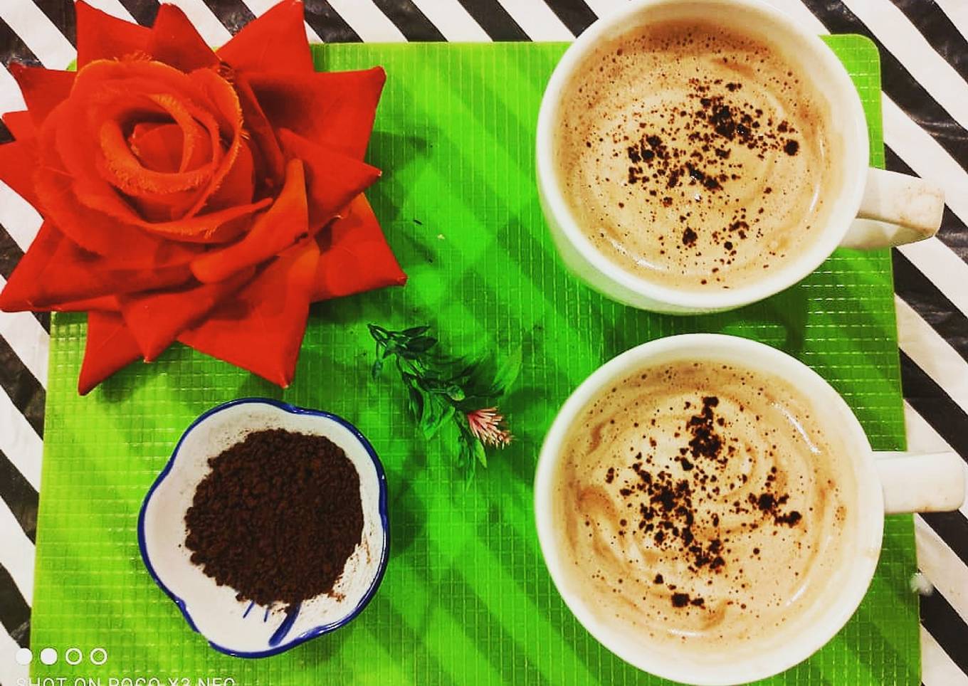 Frothy coffee
